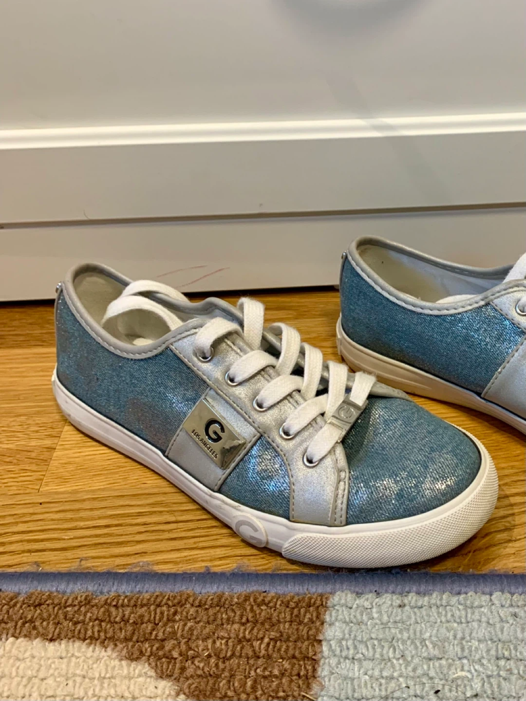 G by Guess Women's Blue Sparkle Sneakers - photo 3