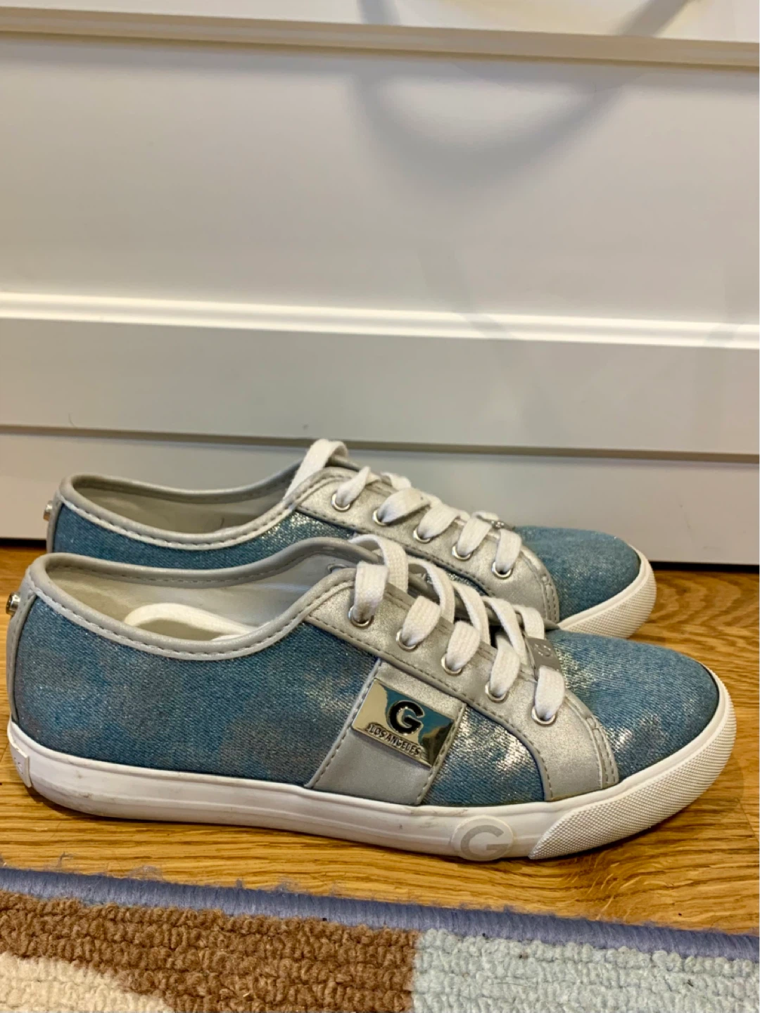 G by Guess Women's Blue Sparkle Sneakers - photo 4