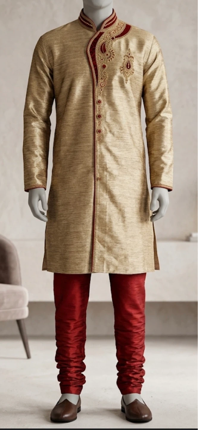 Men’s Indo-Western Sherwani Set (Large) LIKE NEW! - photo 2