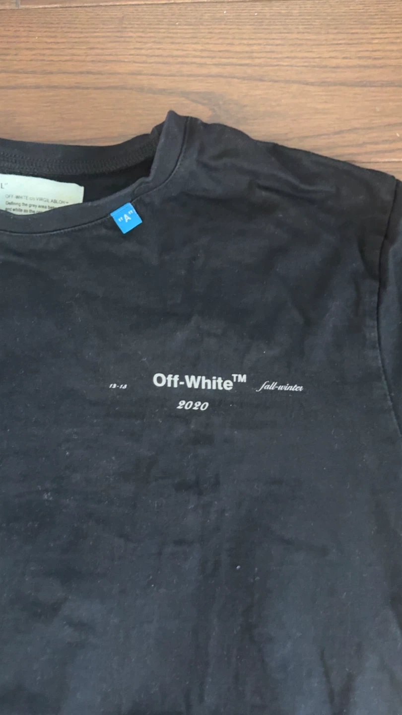 OFF-WHITE Black Cotton T-Shirt Fall-Winter 2020 - photo 2