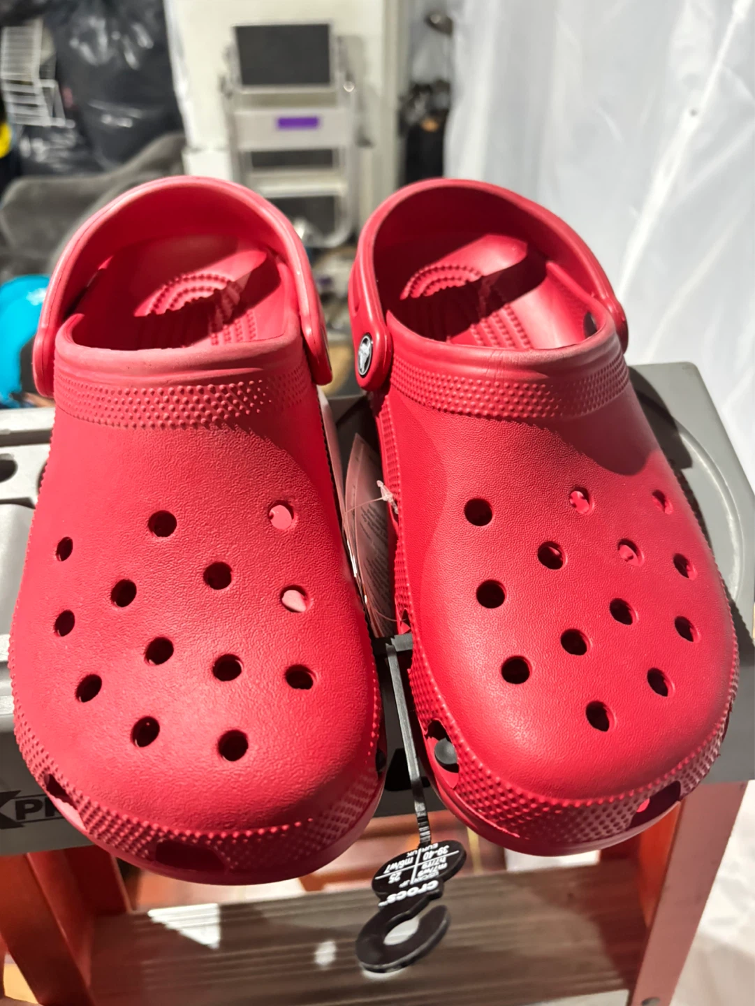 Red Crocs Size US Men 7 / Women 9
