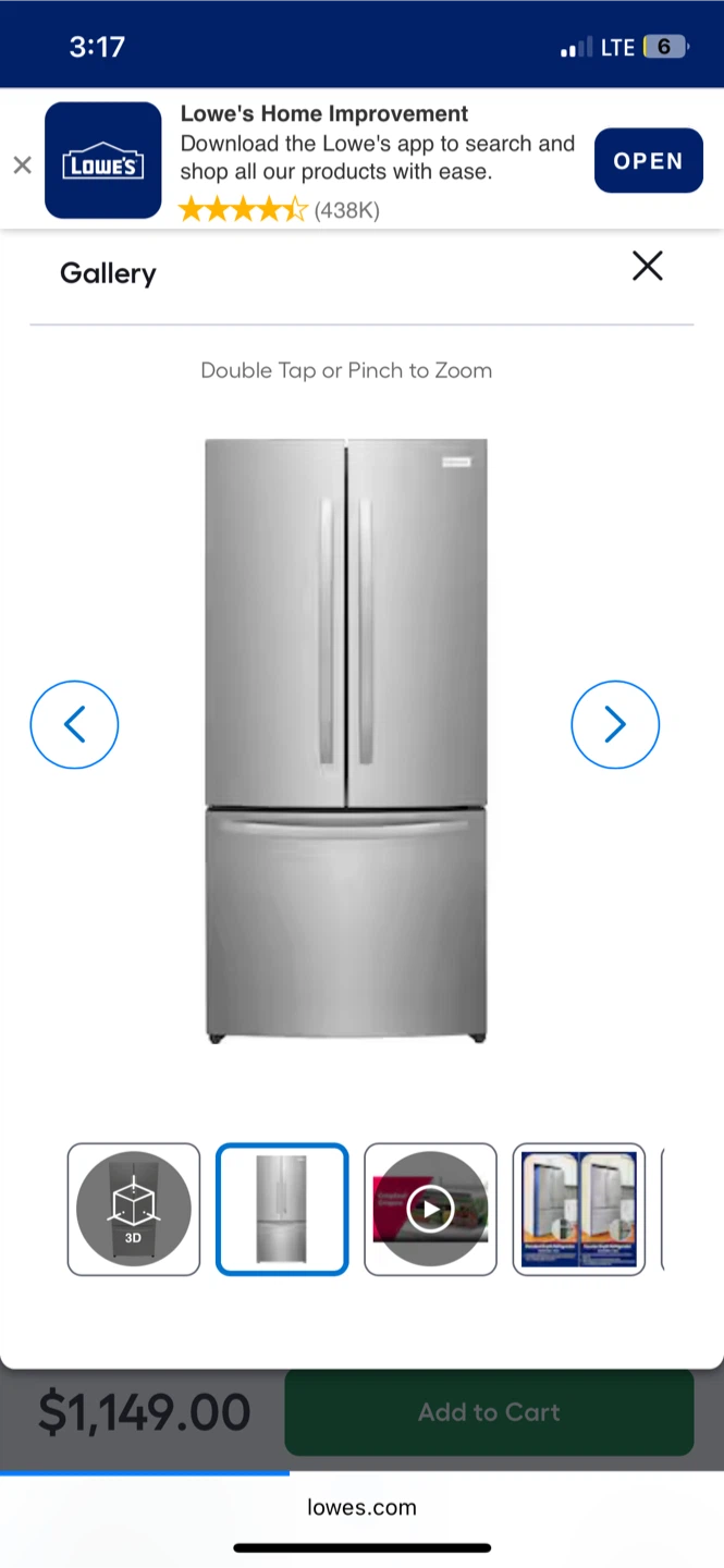 Frigidaire French Door Refrigerator with Ice Maker - photo 3