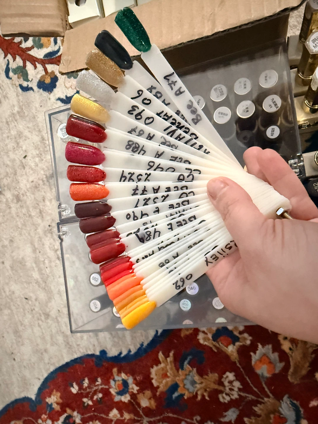 Collection of Nail Gel Polish Swatch Sticks