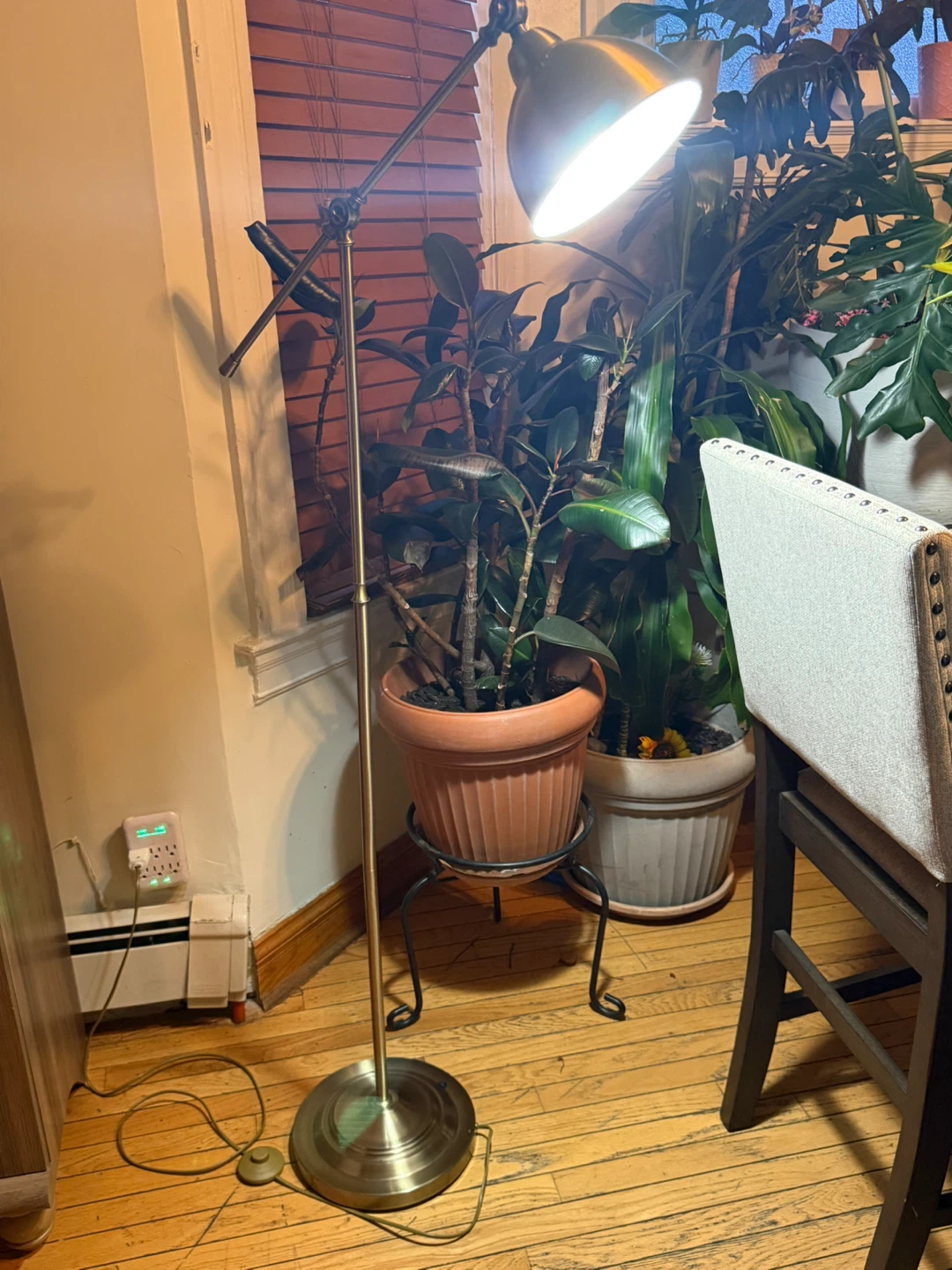 Modern Adjustable Floor Lamp – Metal Task/Reading Light