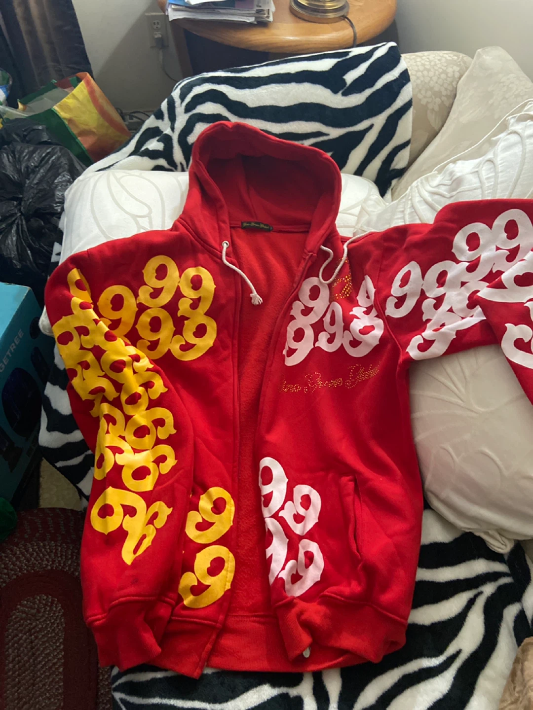 Gino Green Global Red Zip-Up Hoodie XXXL - photo 2