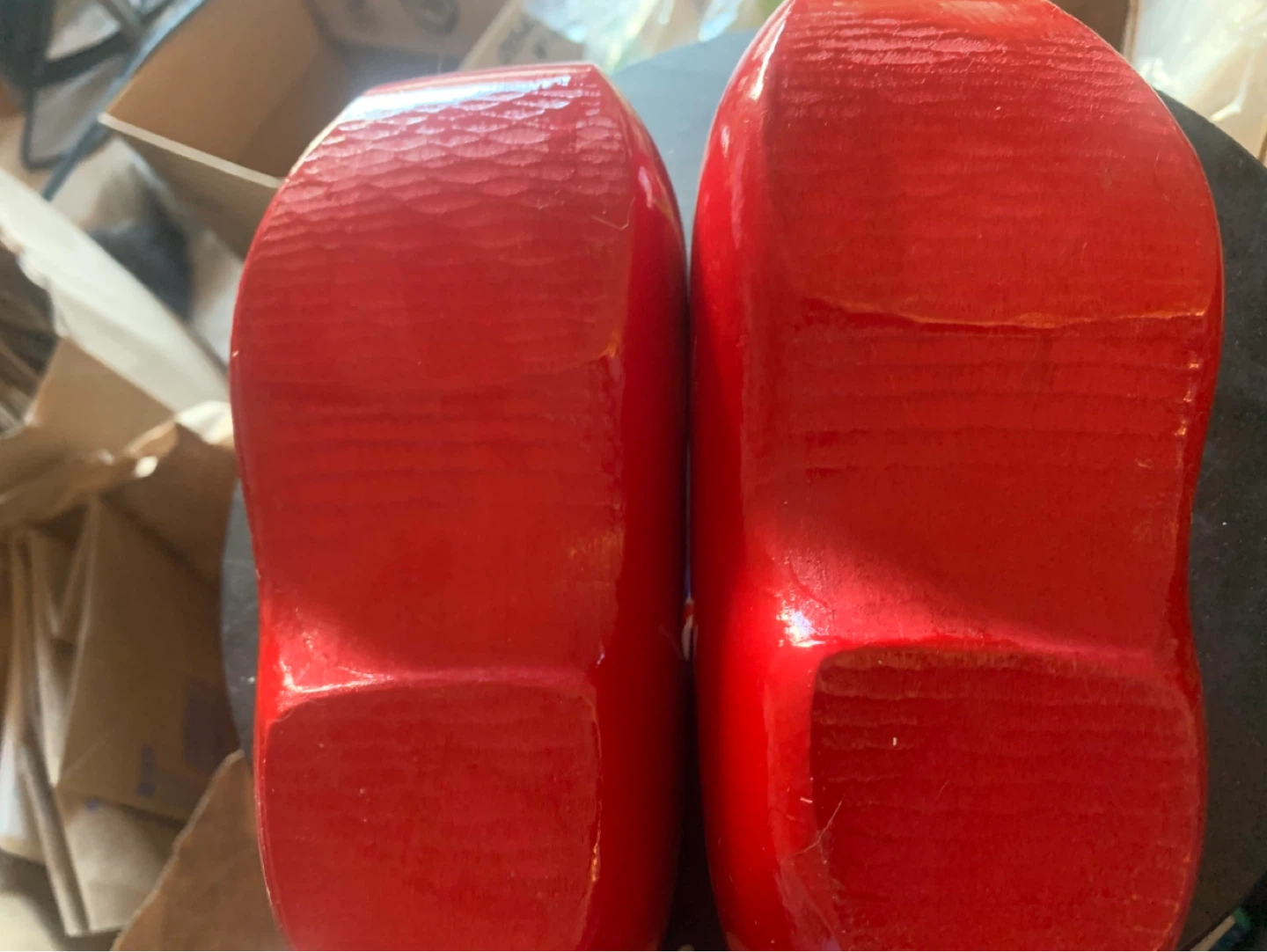 Red Wooden Clogs Holland Tulips Windmill Size 18 cm - photo 3