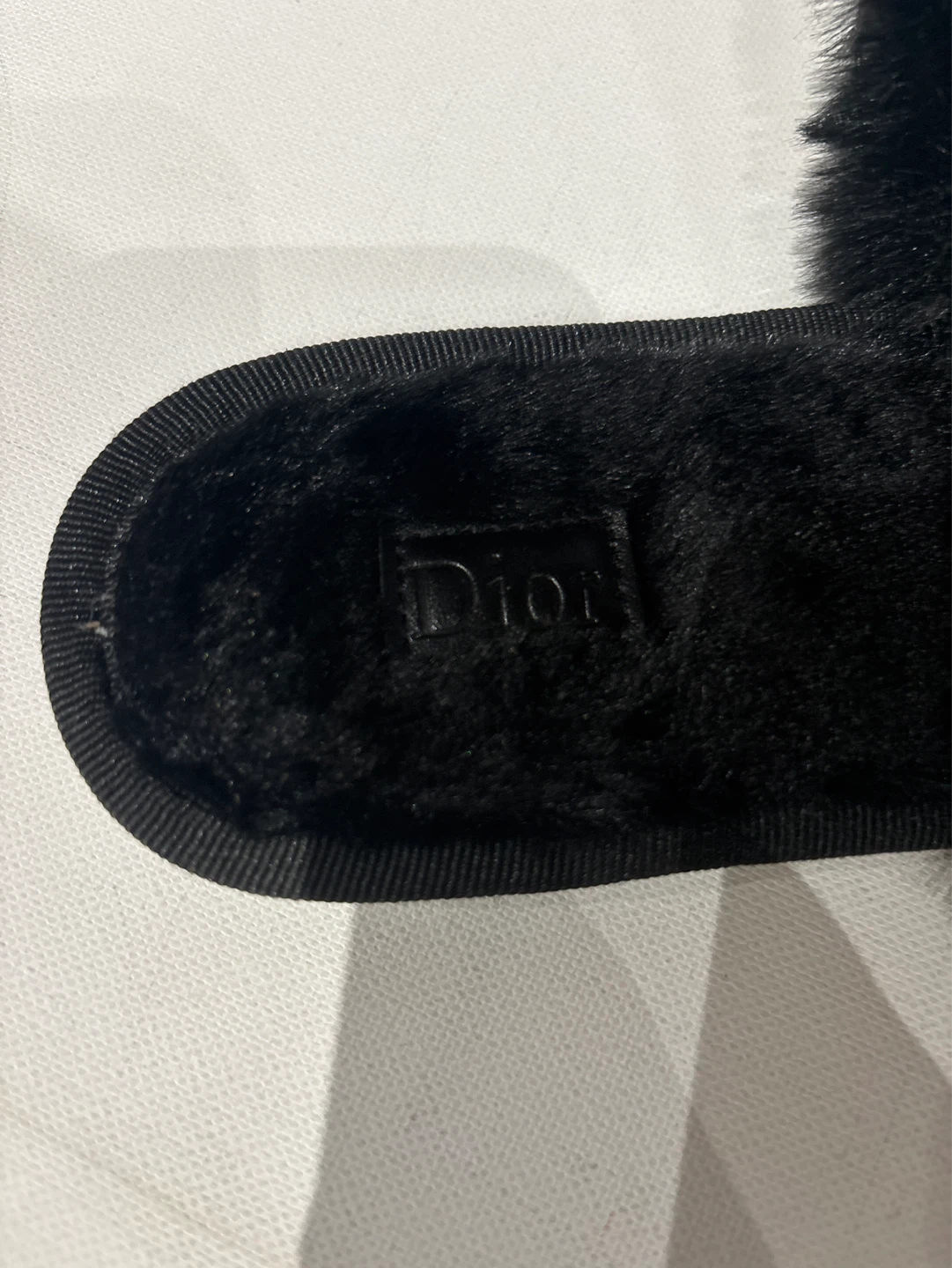 Black Faux Fur Slides - Size 39 - photo 5
