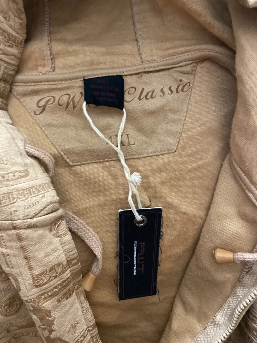 PWT Classic Money Print Zip-Up Hoodie - photo 3
