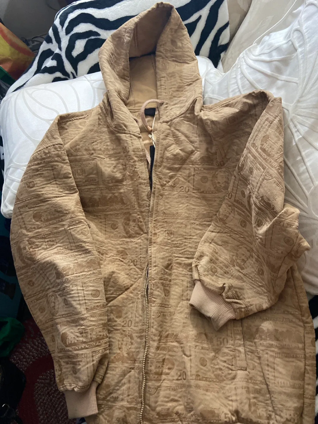 PWT Classic Money Print Zip-Up Hoodie - photo 2