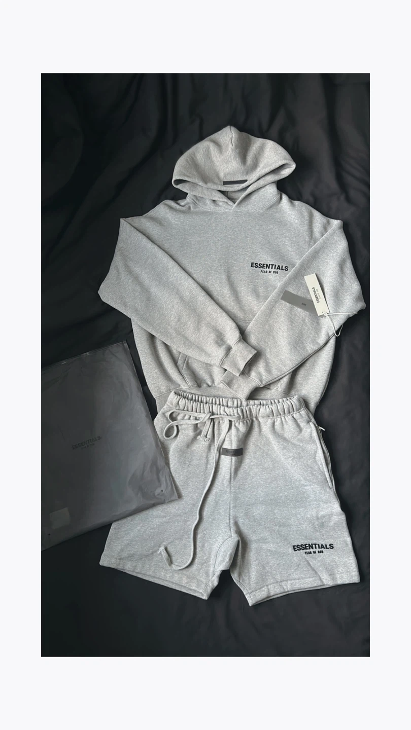 🔥🩶SS22 Dark Oatmeal Essentials Tracksuit