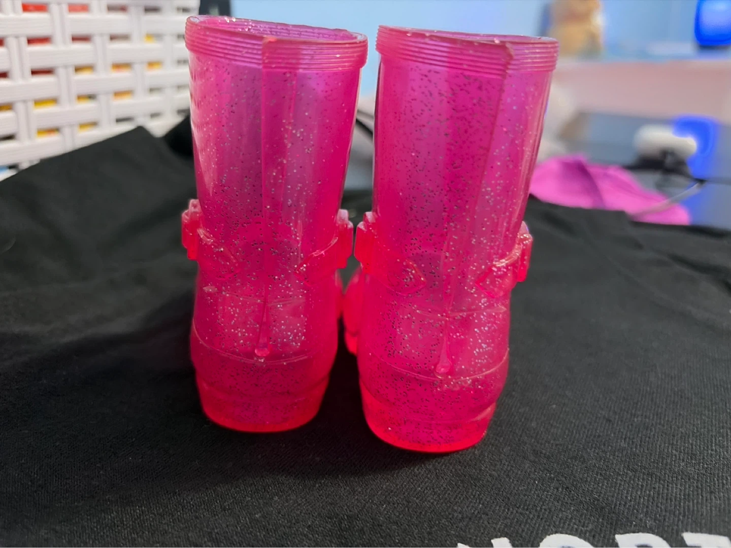 Pink Glitter Rain Boots for dolls - photo 3
