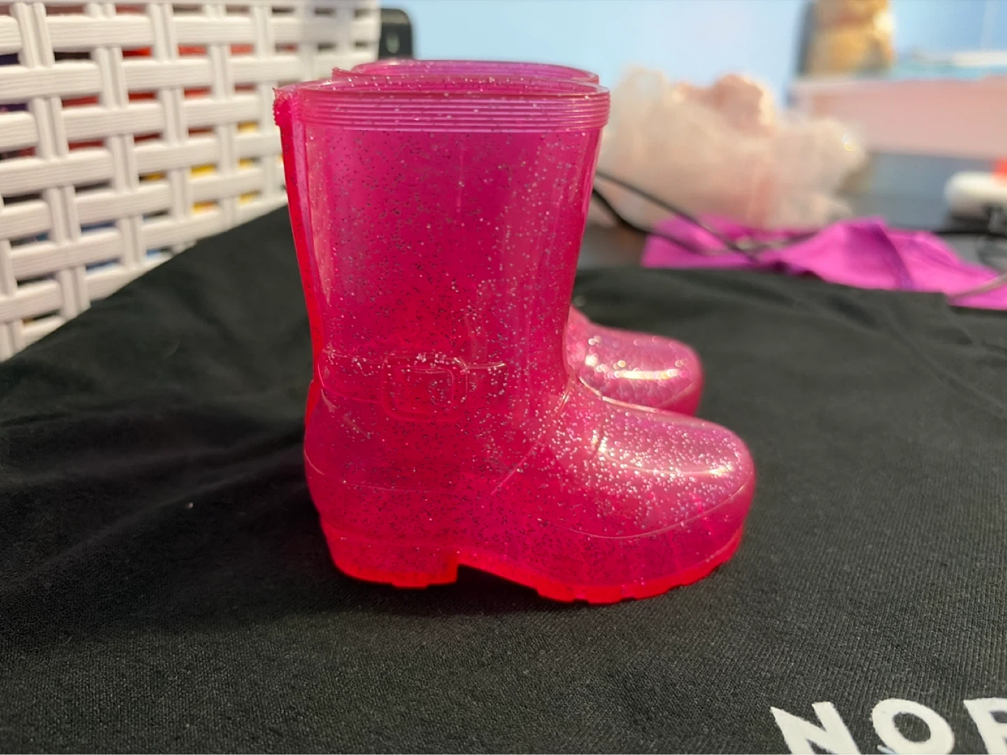Pink Glitter Rain Boots for dolls - photo 2