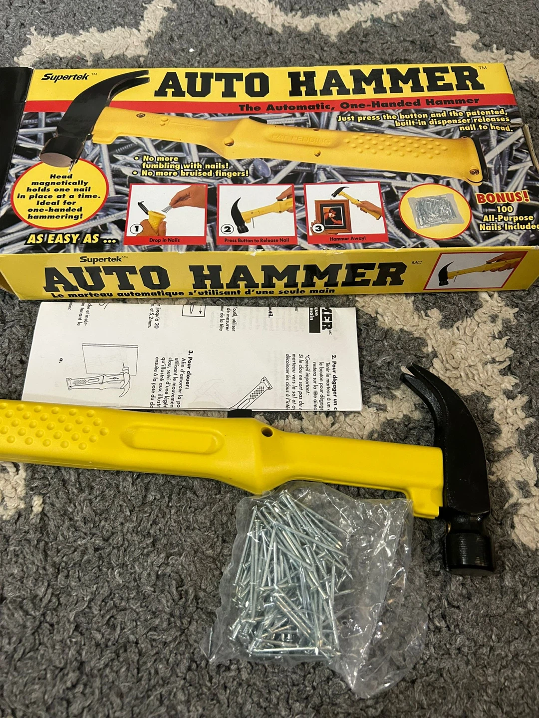 Supertek Auto Hammer - Automatic One-Handed Hammer