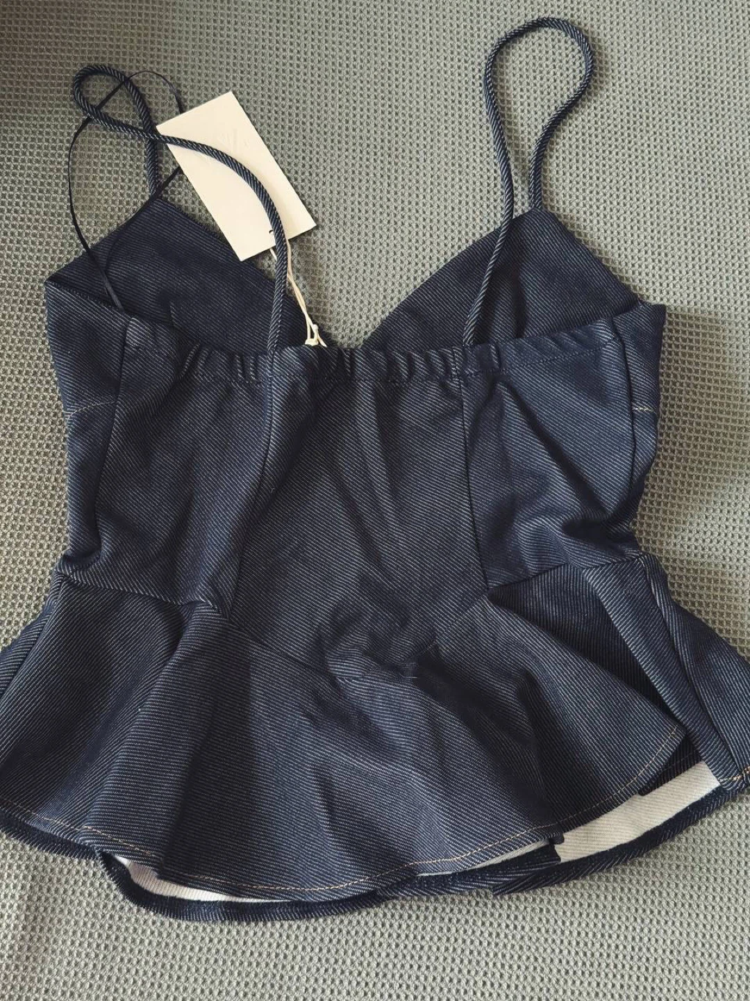 Dark Denim Top Zara, size L - photo 3