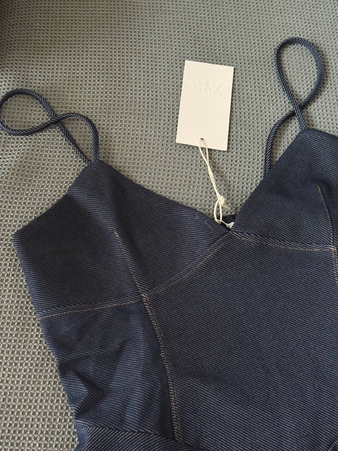 Dark Denim Top Zara, size L - photo 2