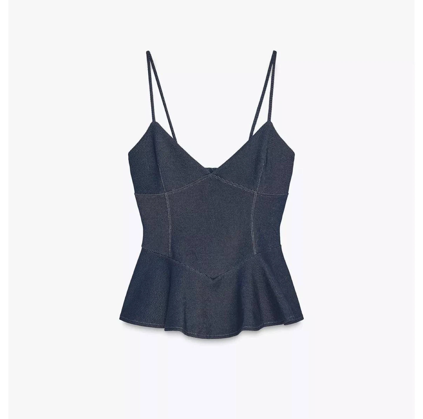 Dark Denim Top Zara, size L - photo 5