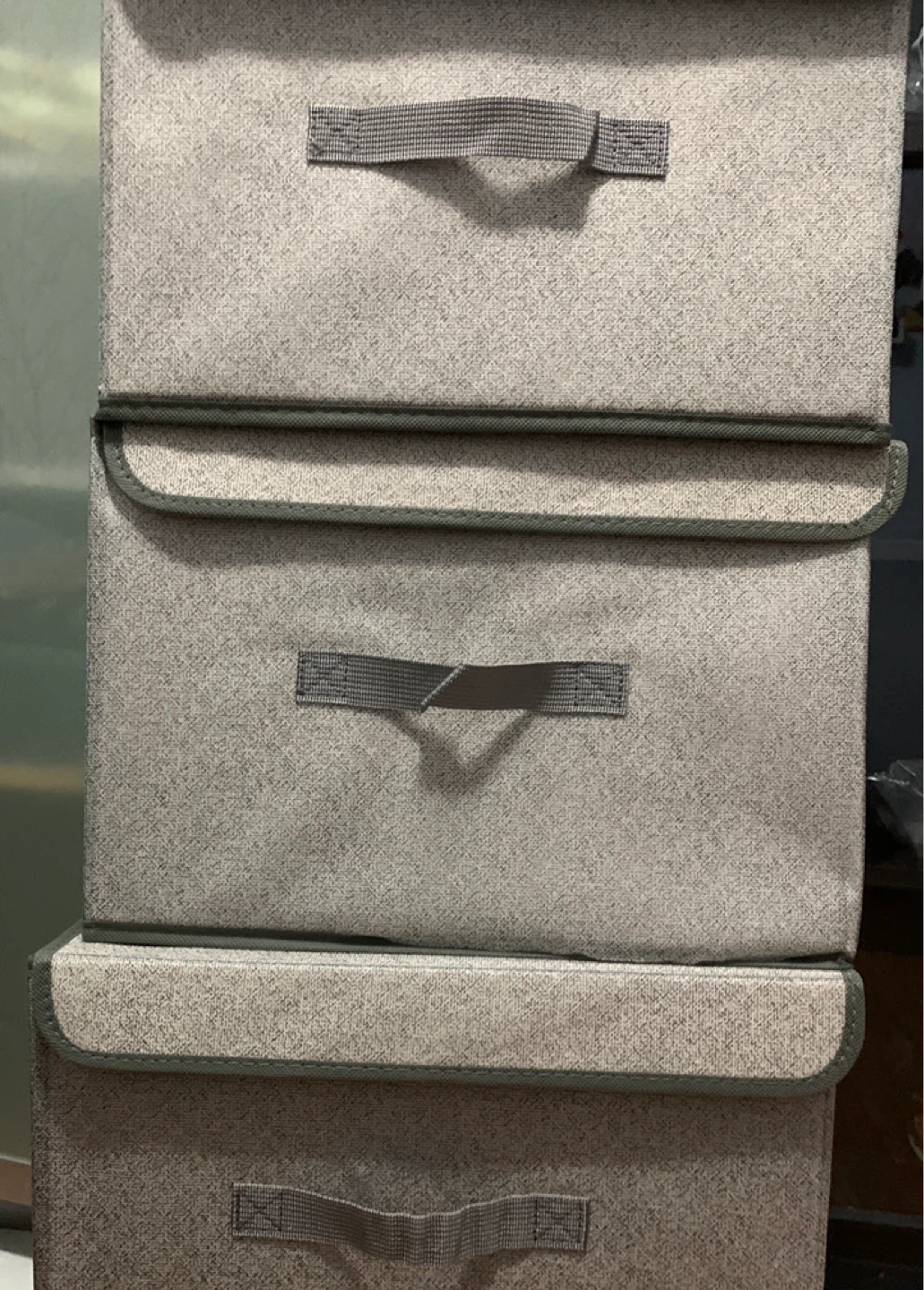 Fabric Storage Bins with Lids - Set of 4