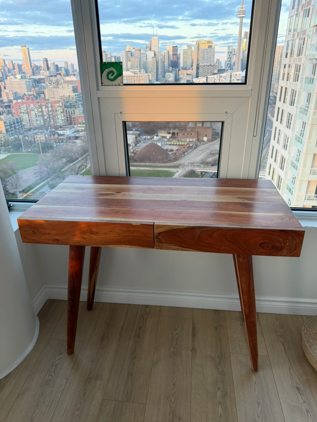 Solid Wood Desk with Two Drawers - photo 2