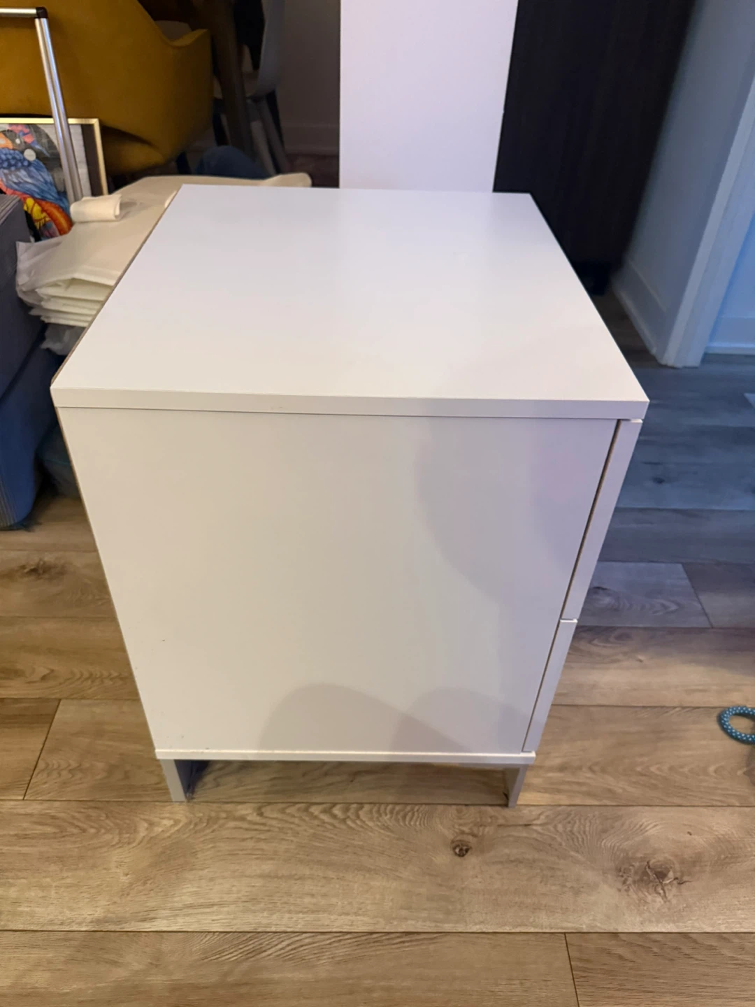 White 2-Drawer Nightstand - photo 3