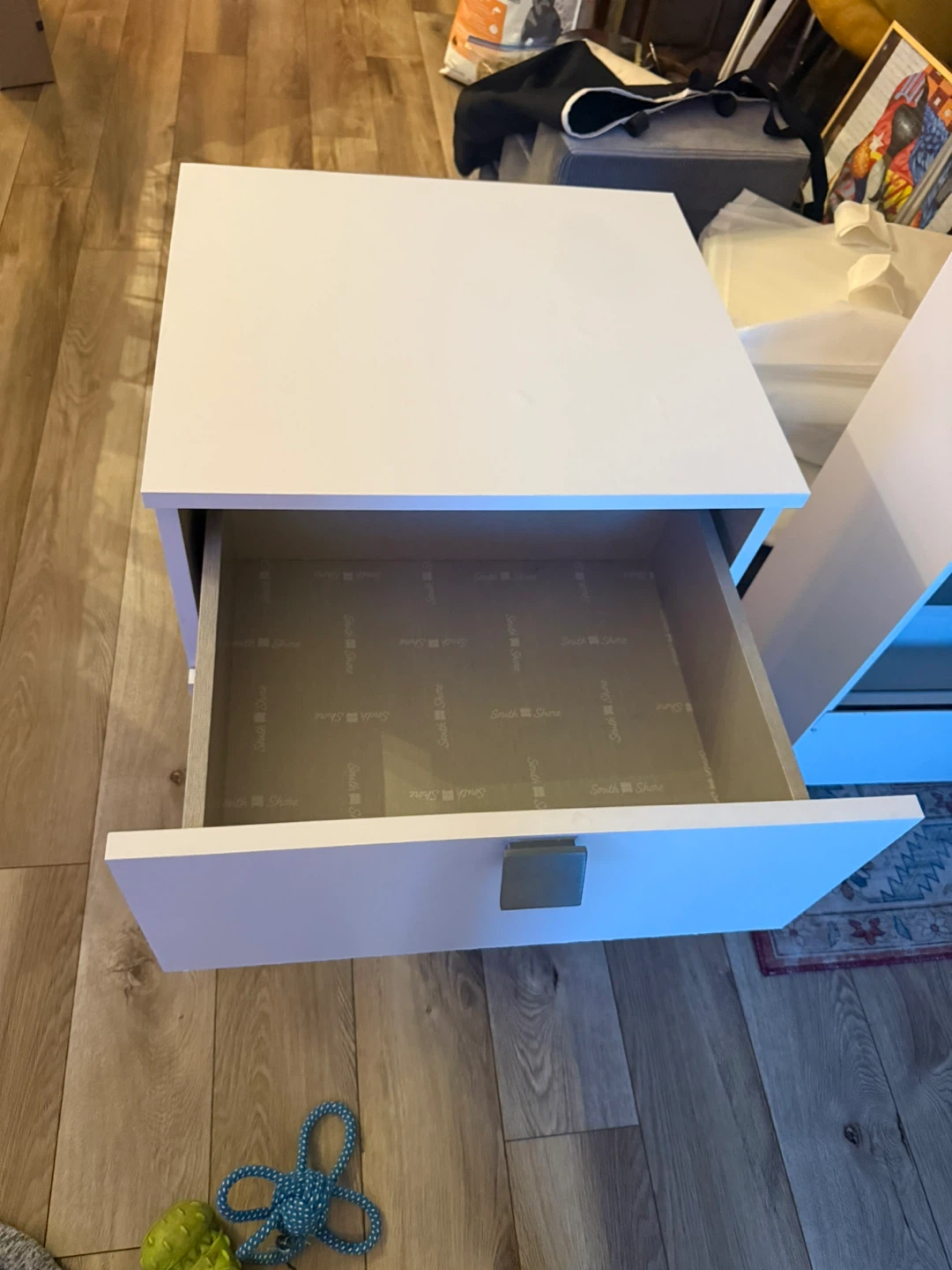 White 2-Drawer Nightstand - photo 2