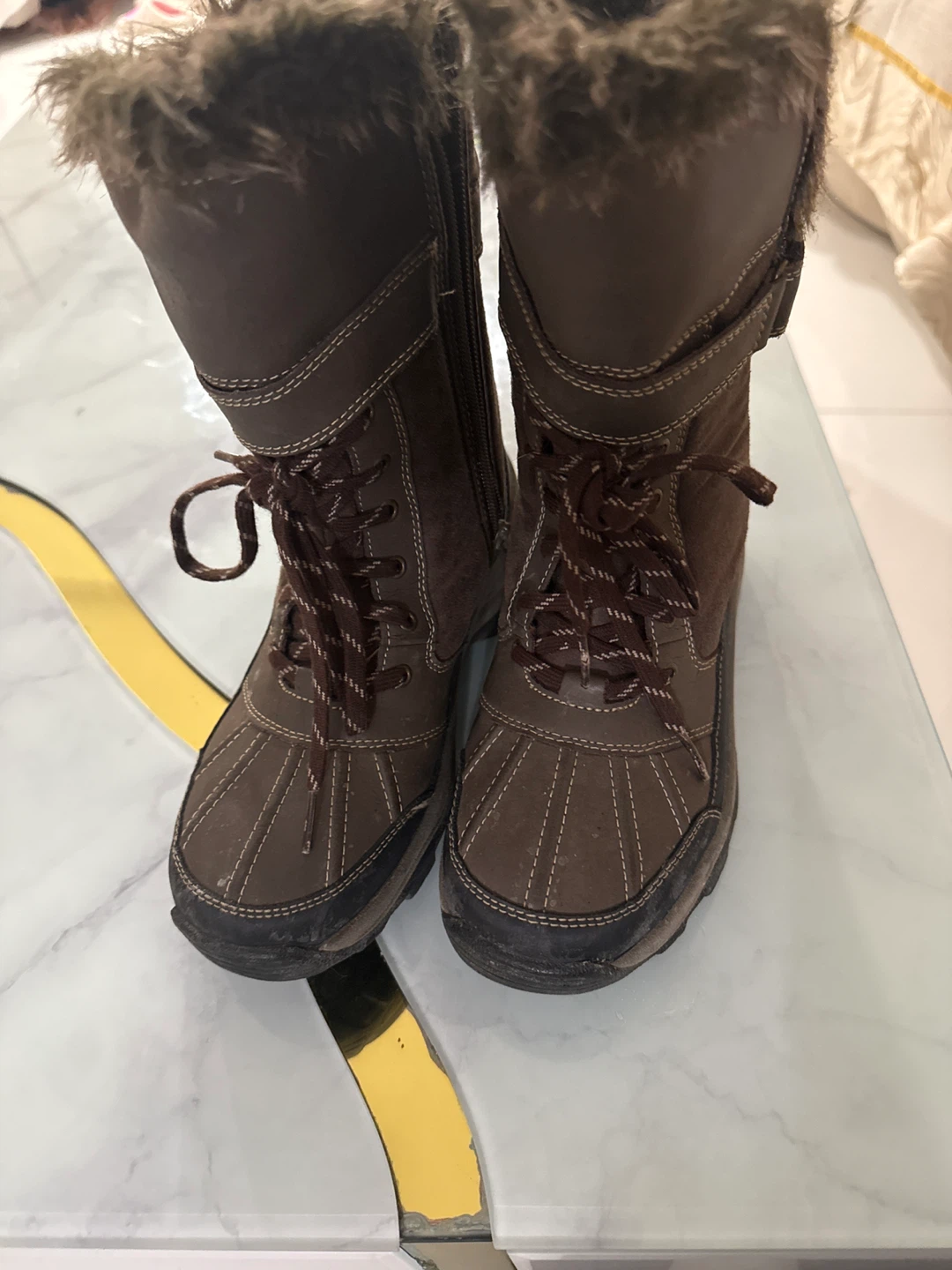 Size 6.5Clarks Collection Women's Brown Winter Boots - photo 2