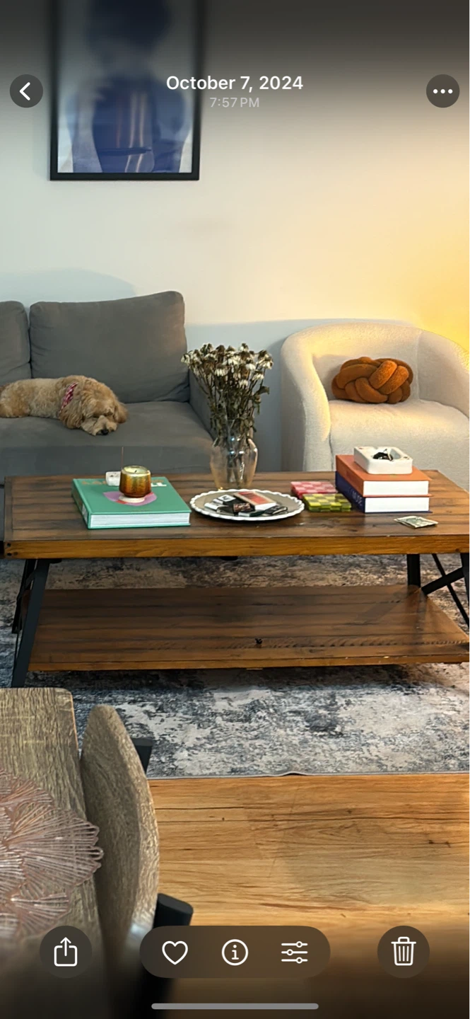 Farmhouse Coffee Table with Lower Shelf - photo 3