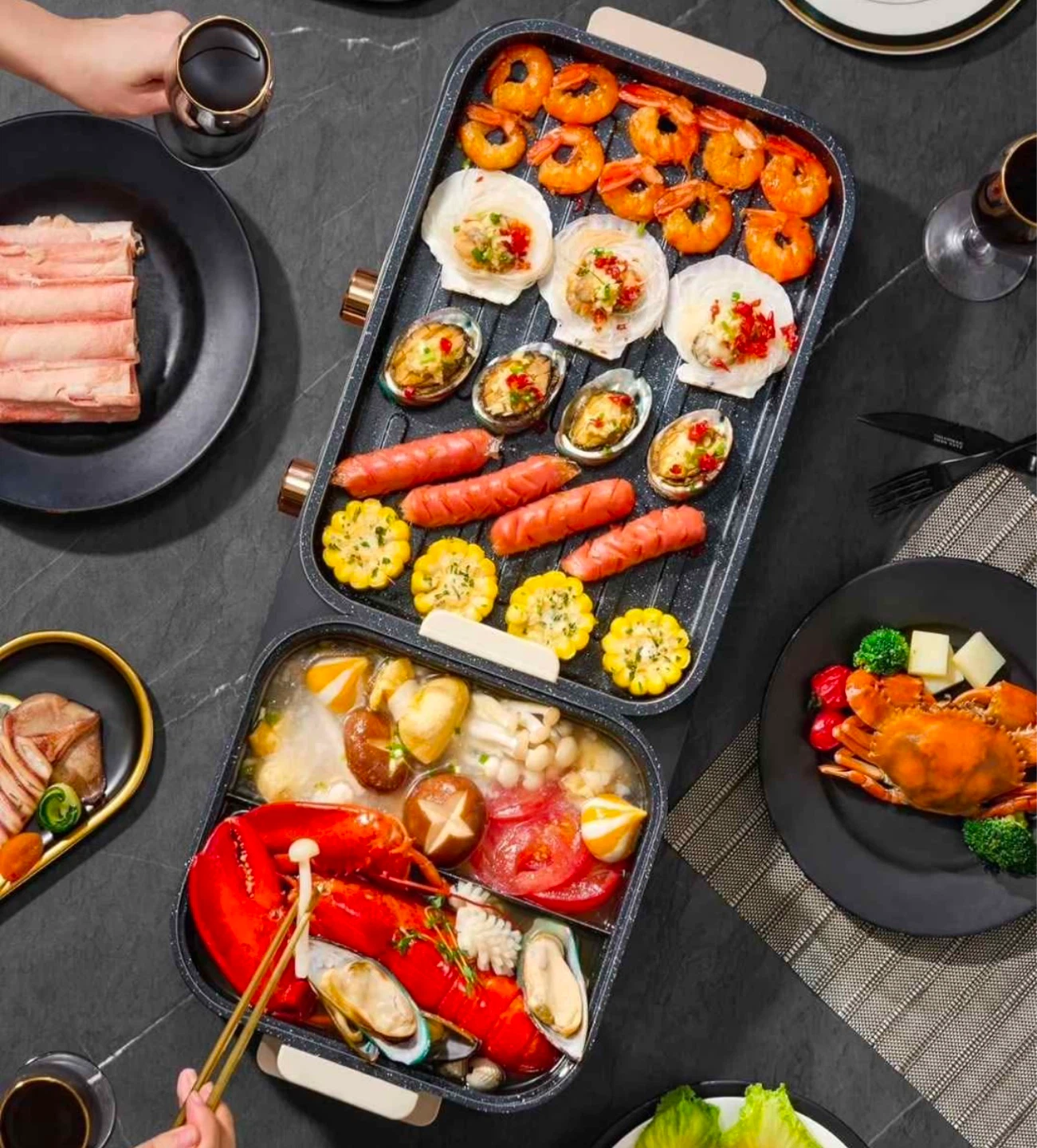 EZZ 2-in-1 Hotpot & Grill Electric Cooker - photo 5
