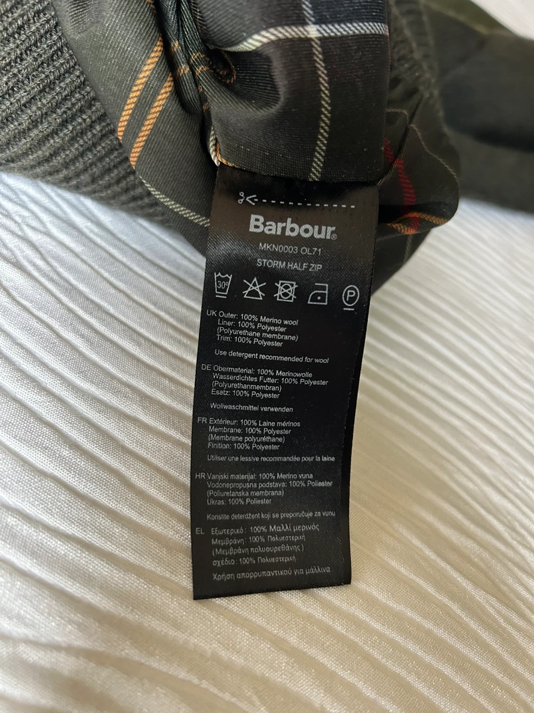 Barbour Storm Half Zip Merino Wool Sweater - photo 3