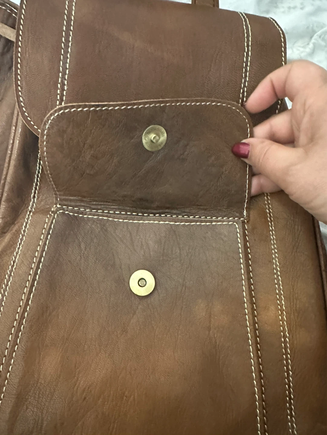 Brown Leather Backpack - photo 5