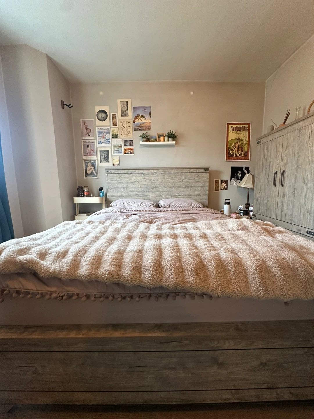 Bedroom Set- Queen Bedframe, Dresser with Large Mirror, Armoire - photo 2