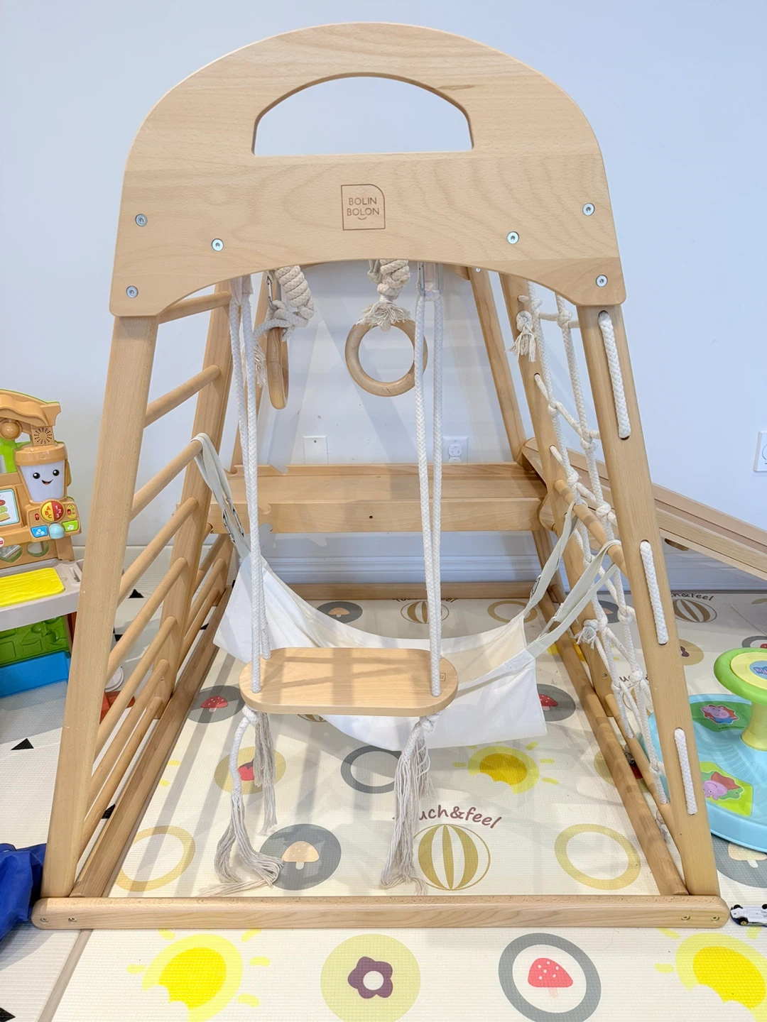Bolin Bolon Wooden Pikler Triangle with Slide