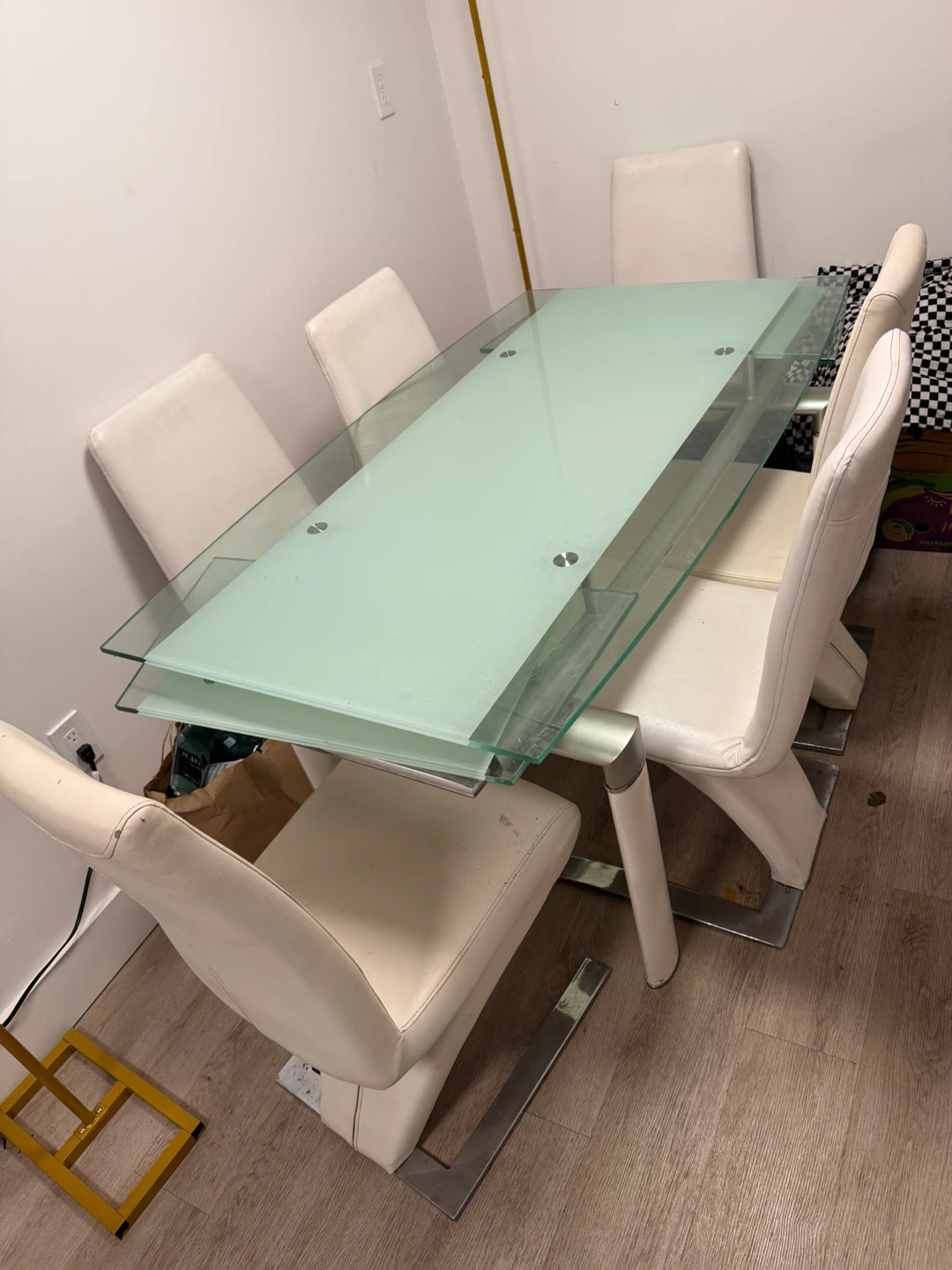 Glass Top Dining Table with 6 Chairs - photo 2