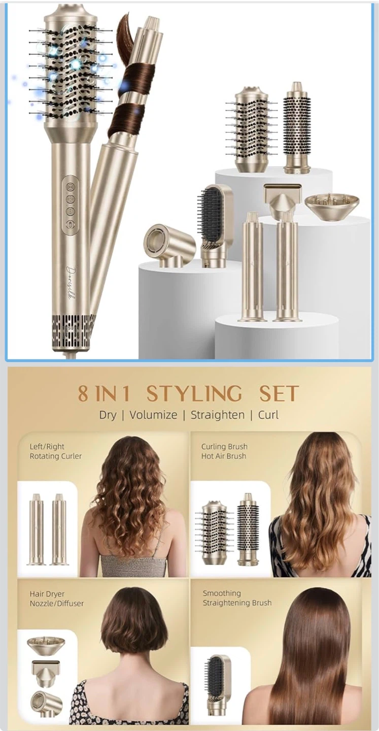 DORISILK 8-in-1 Hair Styler & Dryer Brush
