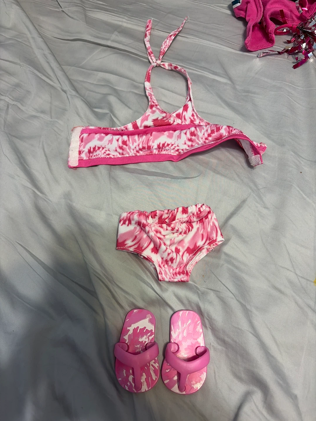 Doll Bikini and Flip Flops Set