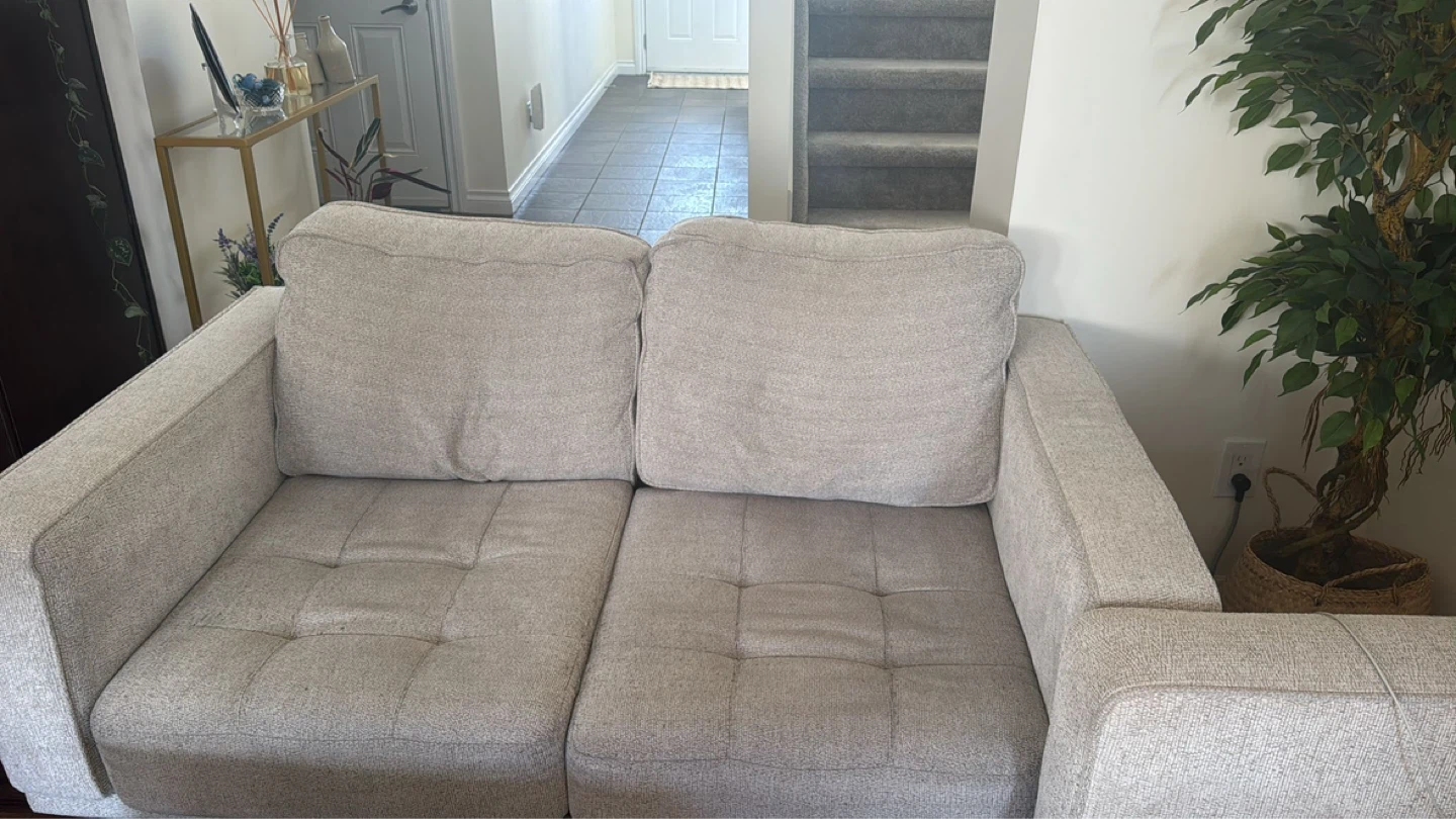 Light Beige couch and love seat - photo 3