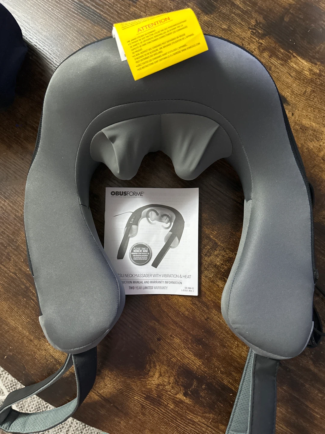 Obusforme Shiatsu Neck Massager with Vibration & Heat