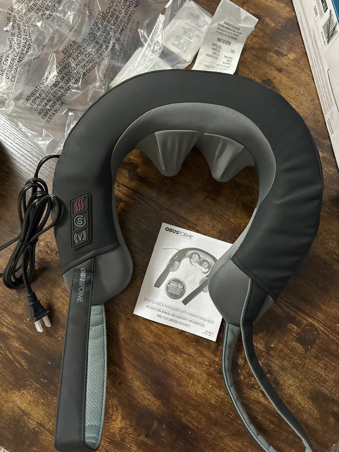 Obusforme Shiatsu Neck Massager with Vibration & Heat - photo 2