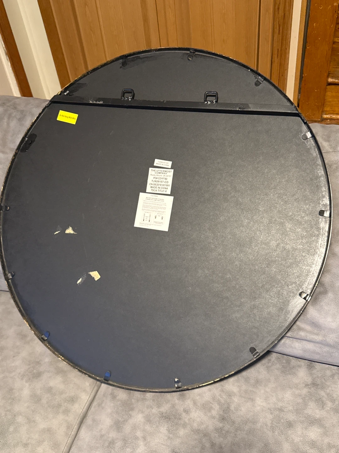 Uttermost Large Round Wall Mirror – Gold Frame – 30.5” - photo 4