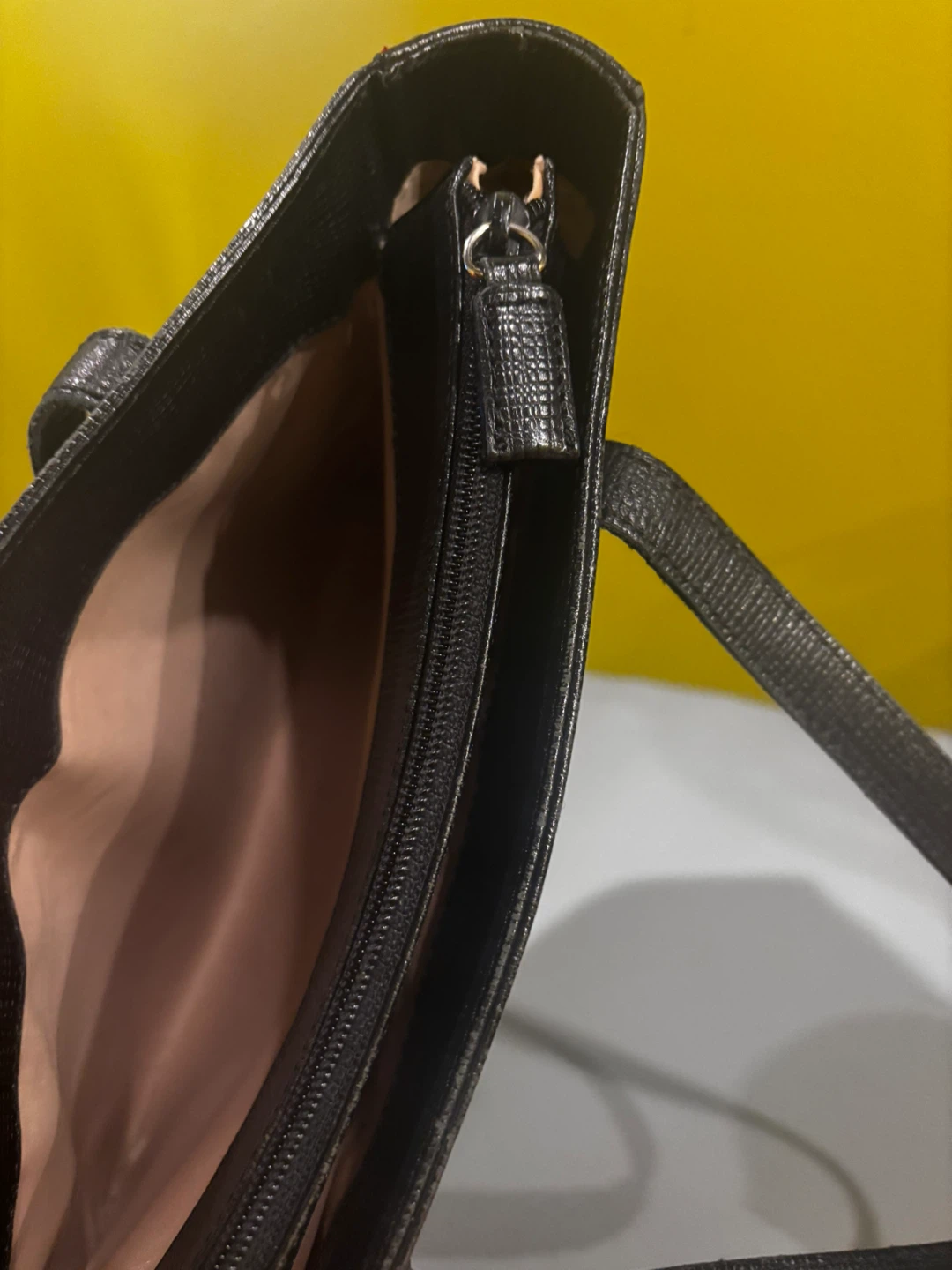 Black vegan Leather Tote Handbag - photo 5