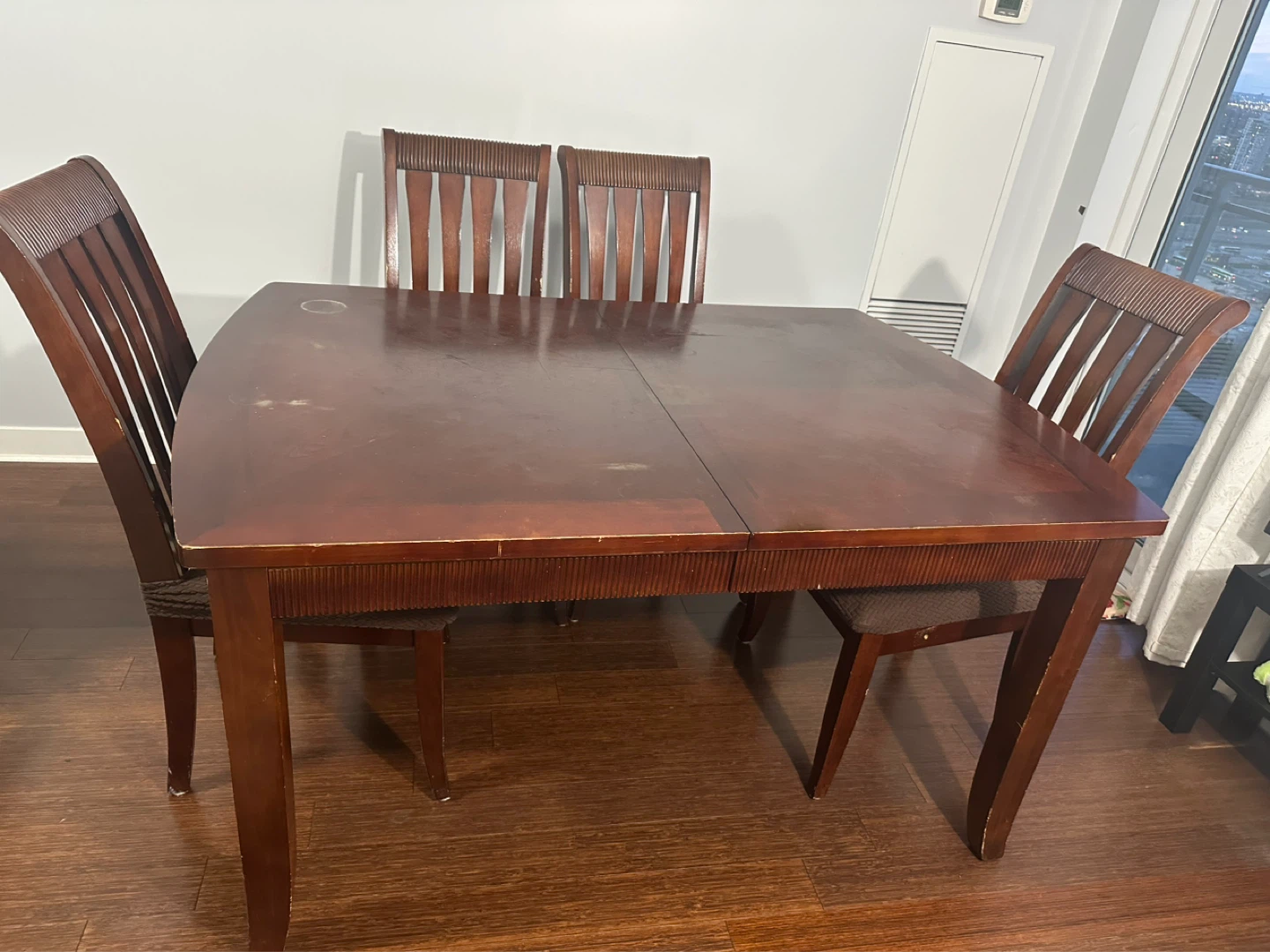 Solid Wood Dining Table + 4 chairs