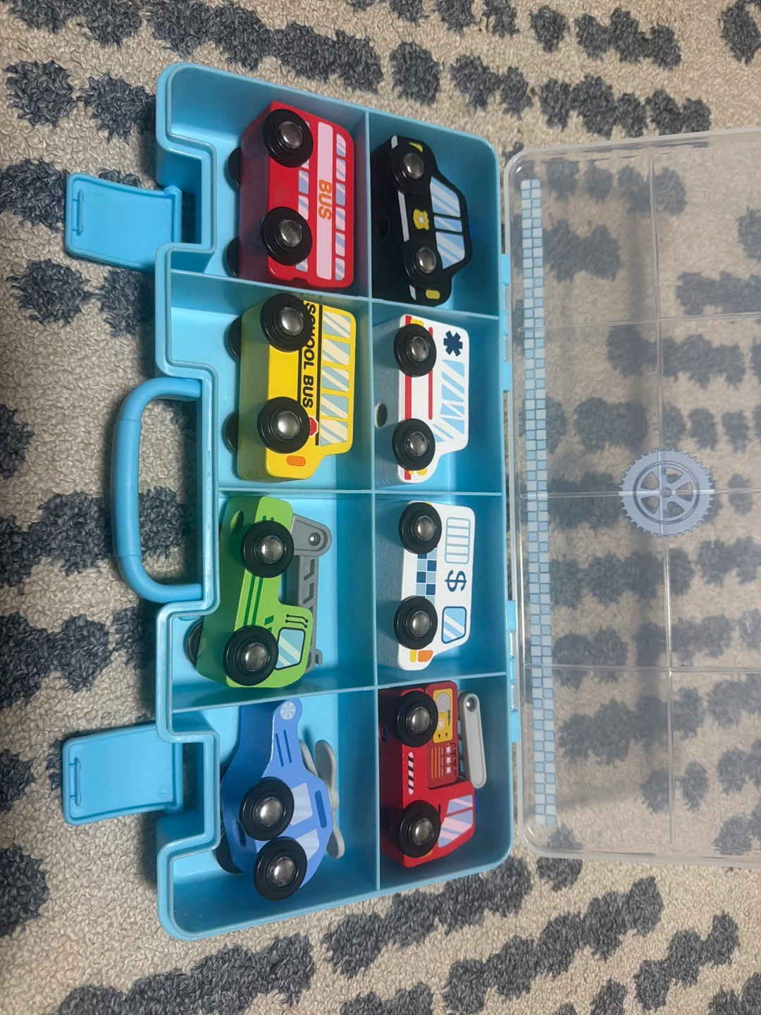 Wooden Toy Vehicles with Carrying Case - photo 2