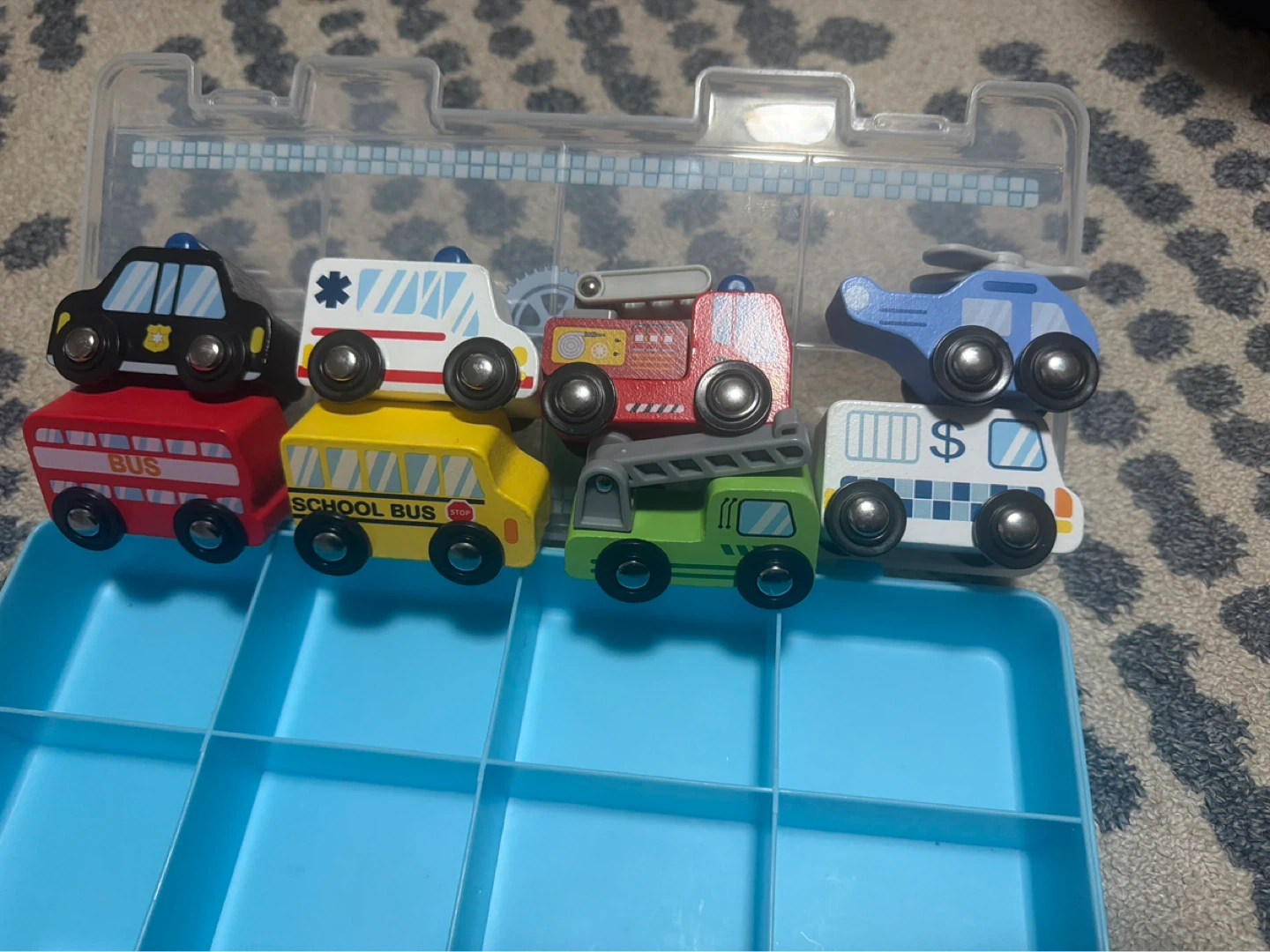 Wooden Toy Vehicles with Carrying Case - photo 3
