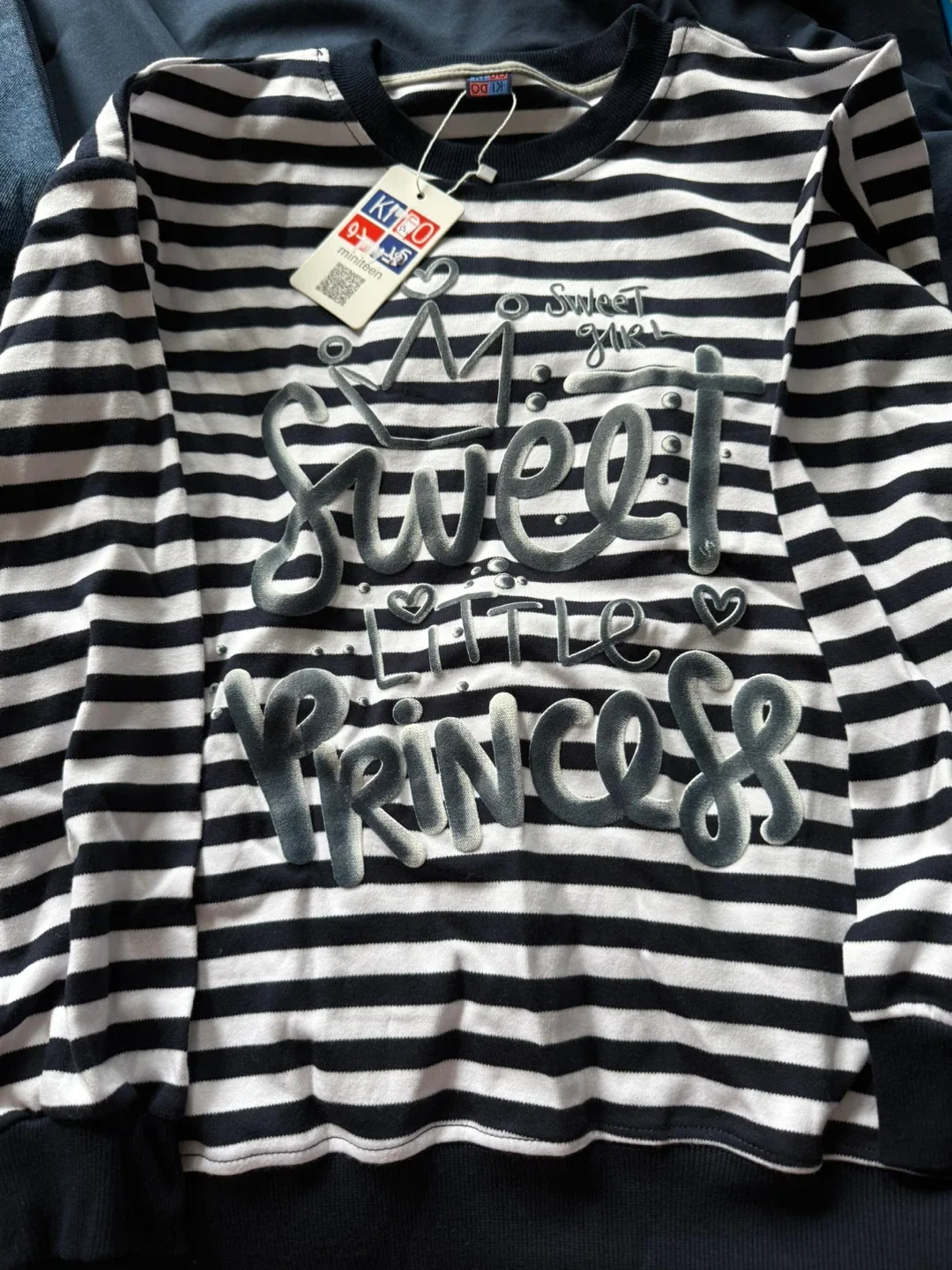 KIDO "I'm a sweet little princess" Striped Sweater