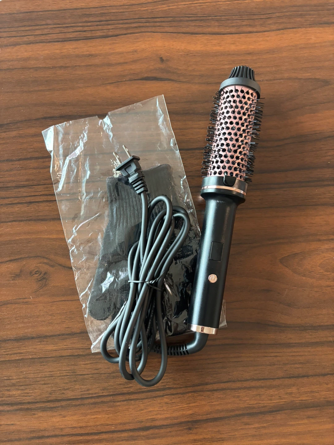 Black & Rose Gold Rotating Hot Brush