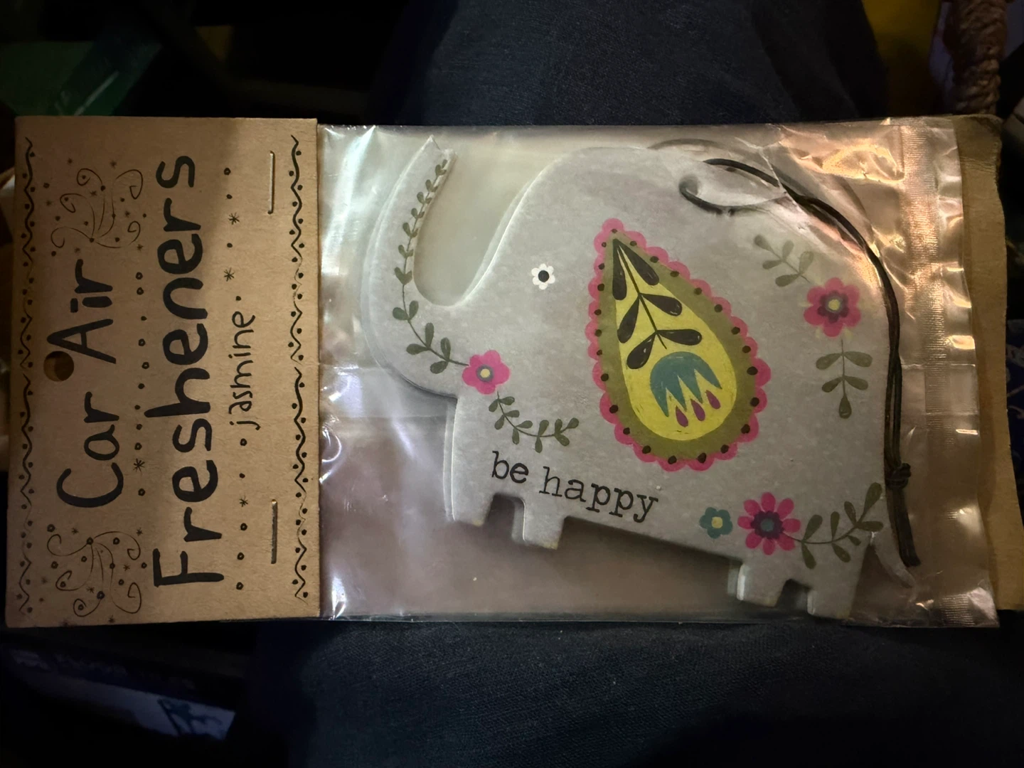 3 Boho:Jasmine Car Air Freshener - Elephant Design