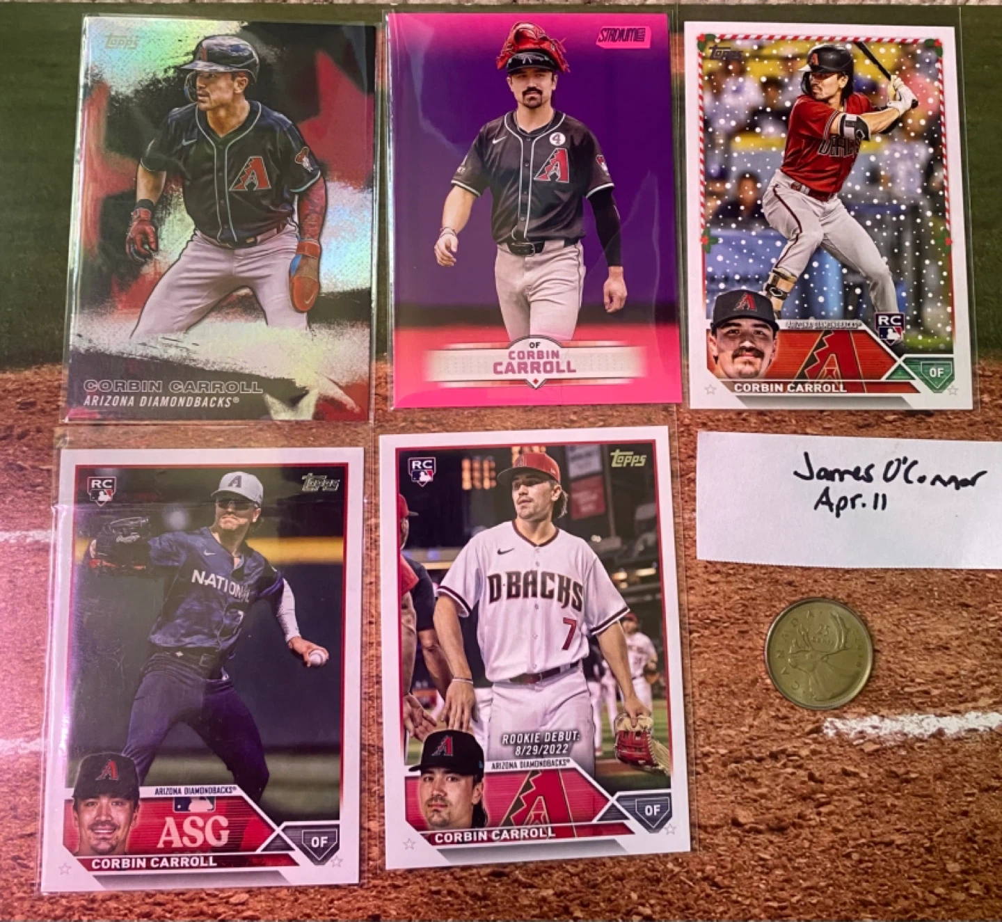 Corbin Carroll Topps Stadium Club Baseball Cards Lot