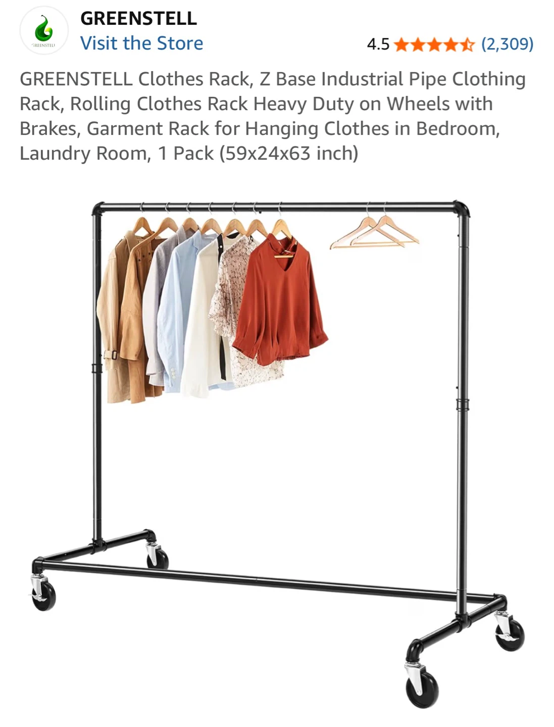 Rolling clothes rack - photo 3