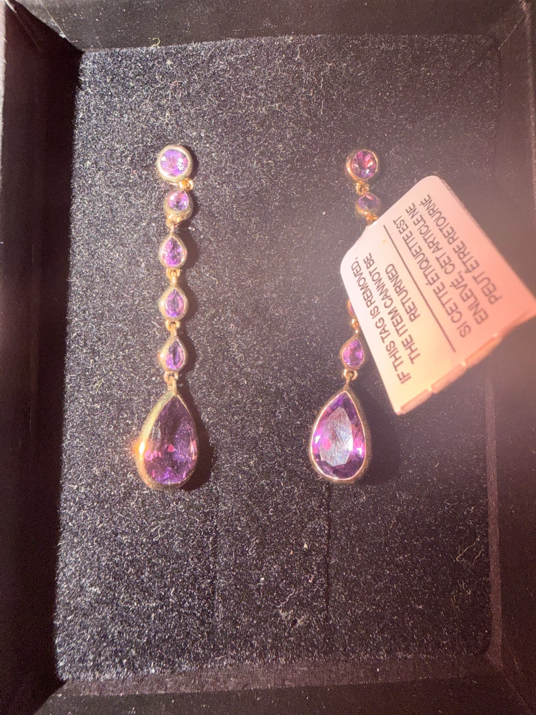 Amethyst Drop Earrings Sterling silver 925