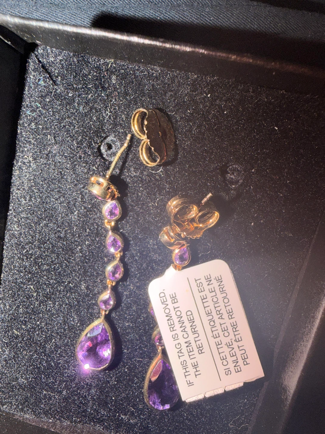 Amethyst Drop Earrings Sterling silver 925 - photo 4