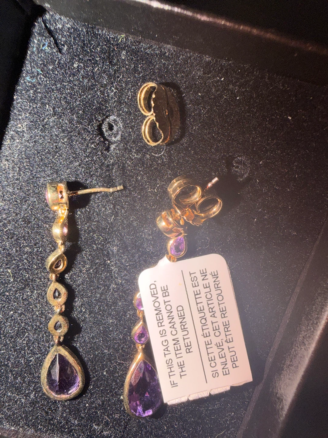 Amethyst Drop Earrings Sterling silver 925 - photo 3